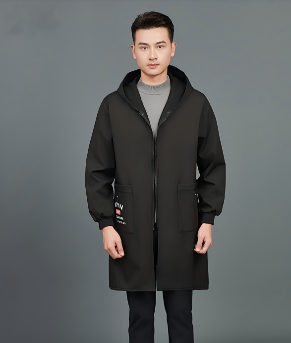 Unisex Longline Hooded Parka – Water-Resistant Urban Outerwear