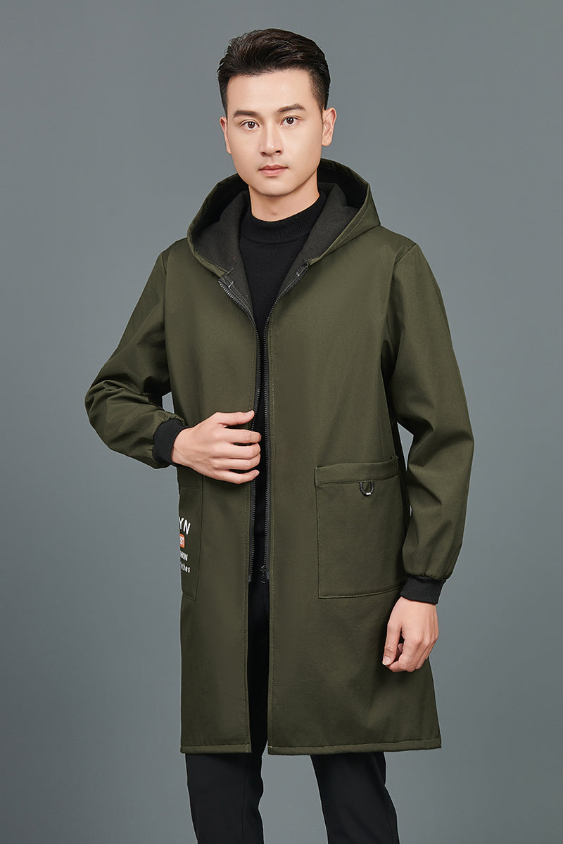 Unisex Longline Hooded Parka – Water-Resistant Urban Outerwear