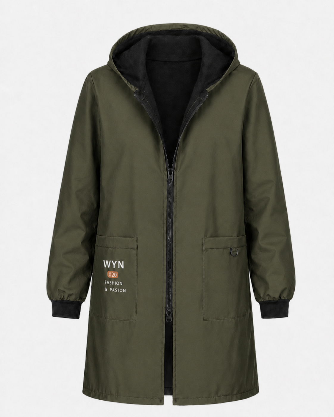 Unisex Longline Hooded Parka – Water-Resistant Urban Outerwear