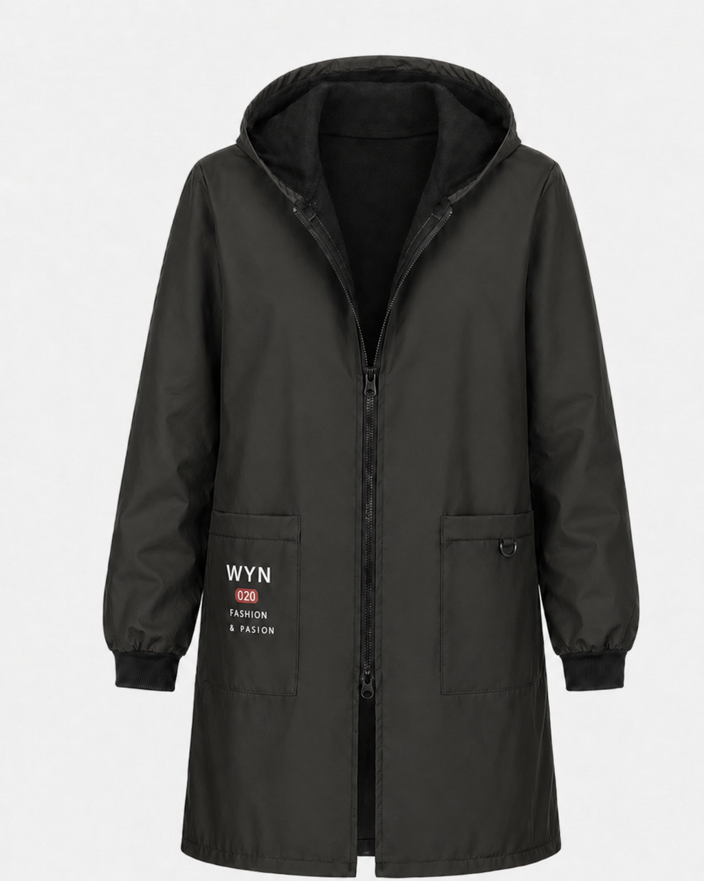 Unisex Longline Hooded Parka – Water-Resistant Urban Outerwear