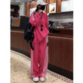 Women’s Korean-Style Relaxed Sweatshirt Two-Piece Set
