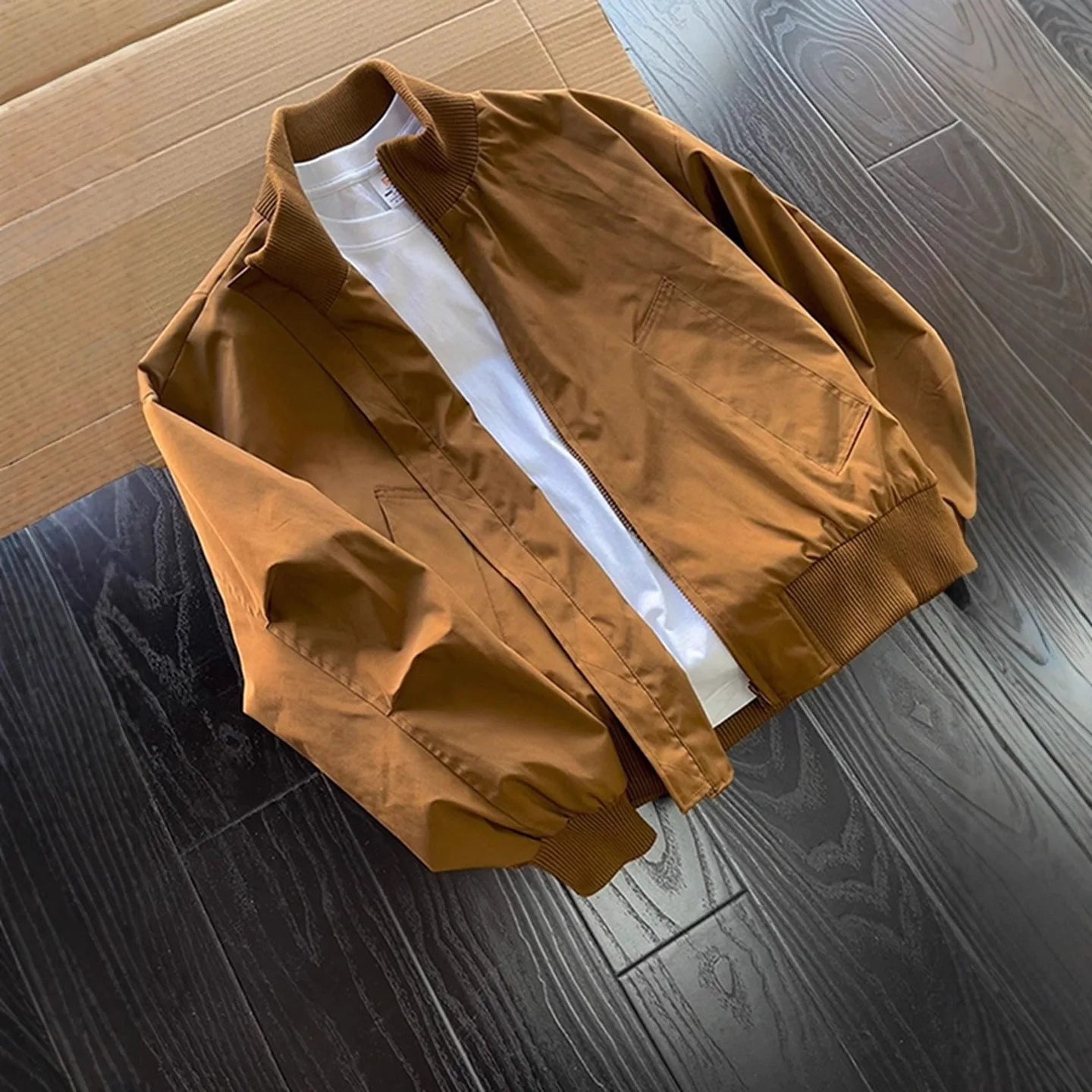 Men’s American Retro Brown Pilot Bomber Jacket