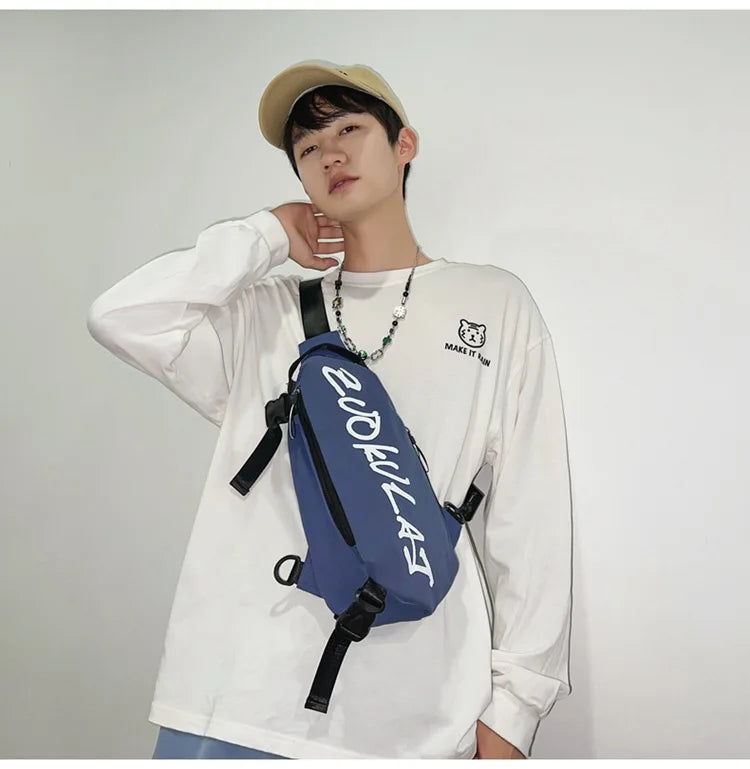 Men’s Oxford Cloth Crossbody Sling Bag