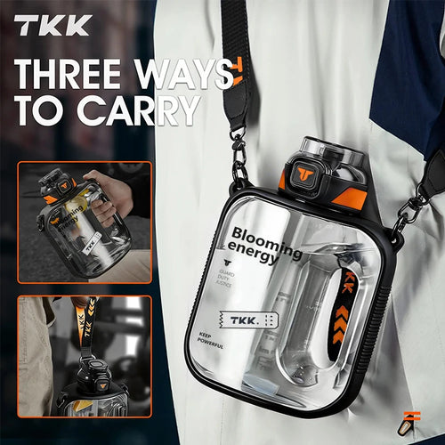 TKK Tritan Sports Water Bottle with Carry Strap – 1L / 1.6L / 2L
