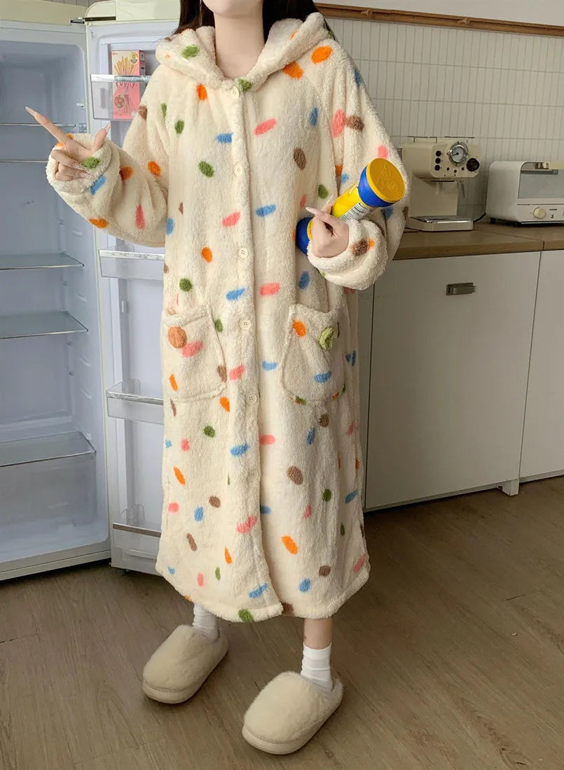 Women's Cozy Striped Coral Fleece Pajama Set