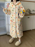 Women's Cozy Striped Coral Fleece Pajama Set