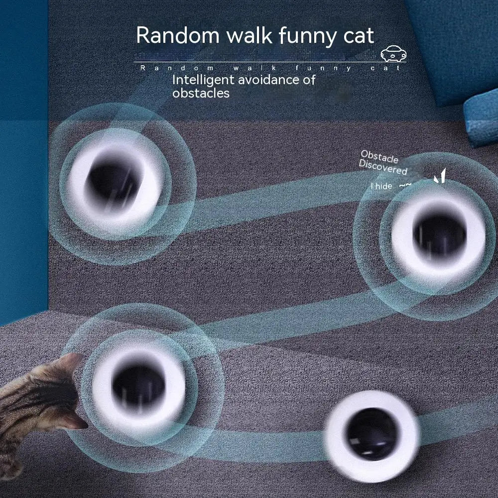 Smart Interactive UFO Cat Toy with Automatic Feather Teaser