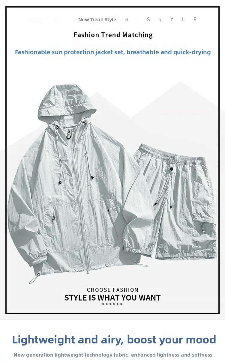 Unisex UPF50+ Hooded Sun Protection Jacket