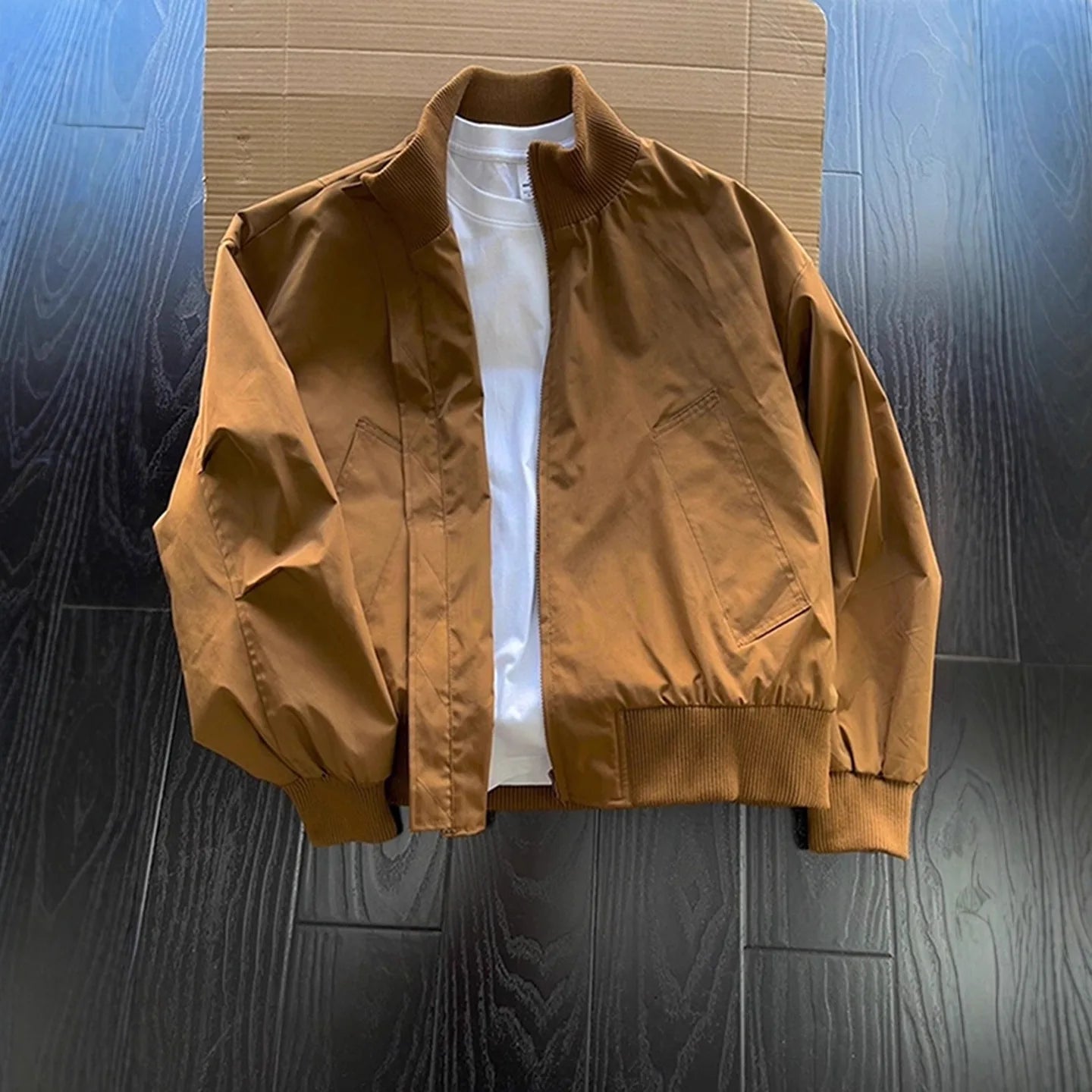 Men’s American Retro Brown Pilot Bomber Jacket