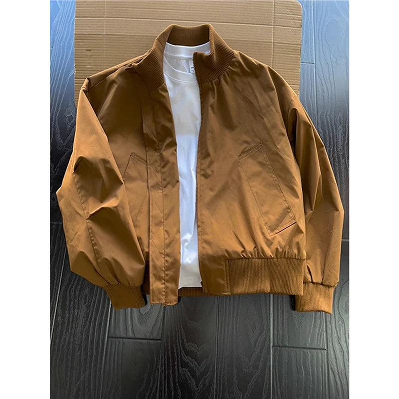 Men’s American Retro Brown Pilot Bomber Jacket