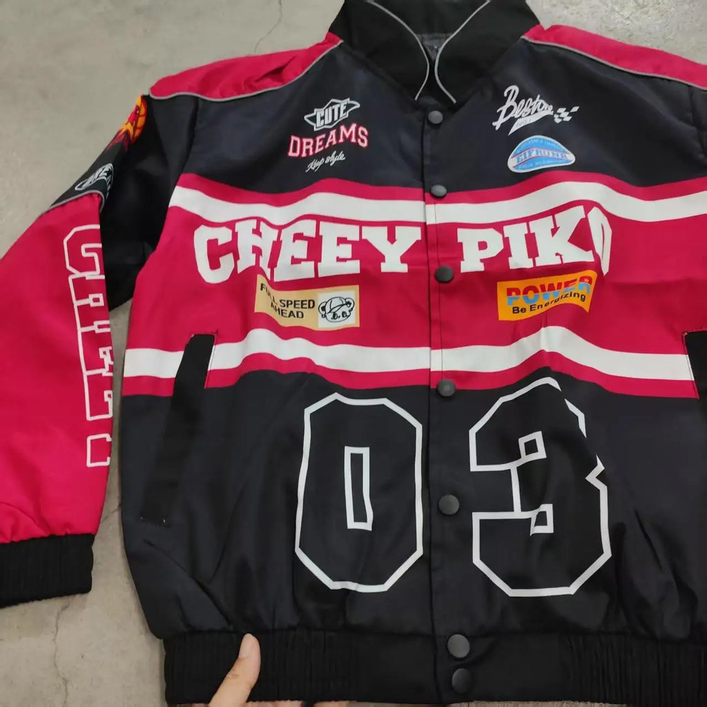 Unisex American Retro Racing Baseball Jacket