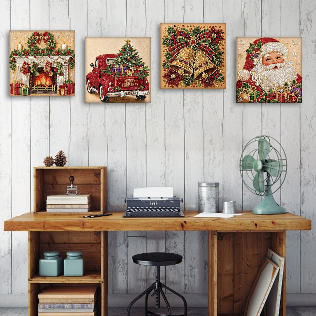 Christmas DIY Pearl Diamond Painting Kit with Frame – 30x30cm