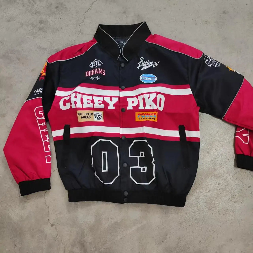 Unisex American Retro Racing Baseball Jacket