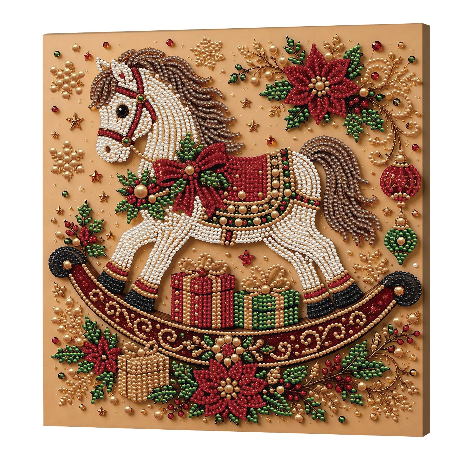 Christmas DIY Pearl Diamond Painting Kit with Frame – 30x30cm