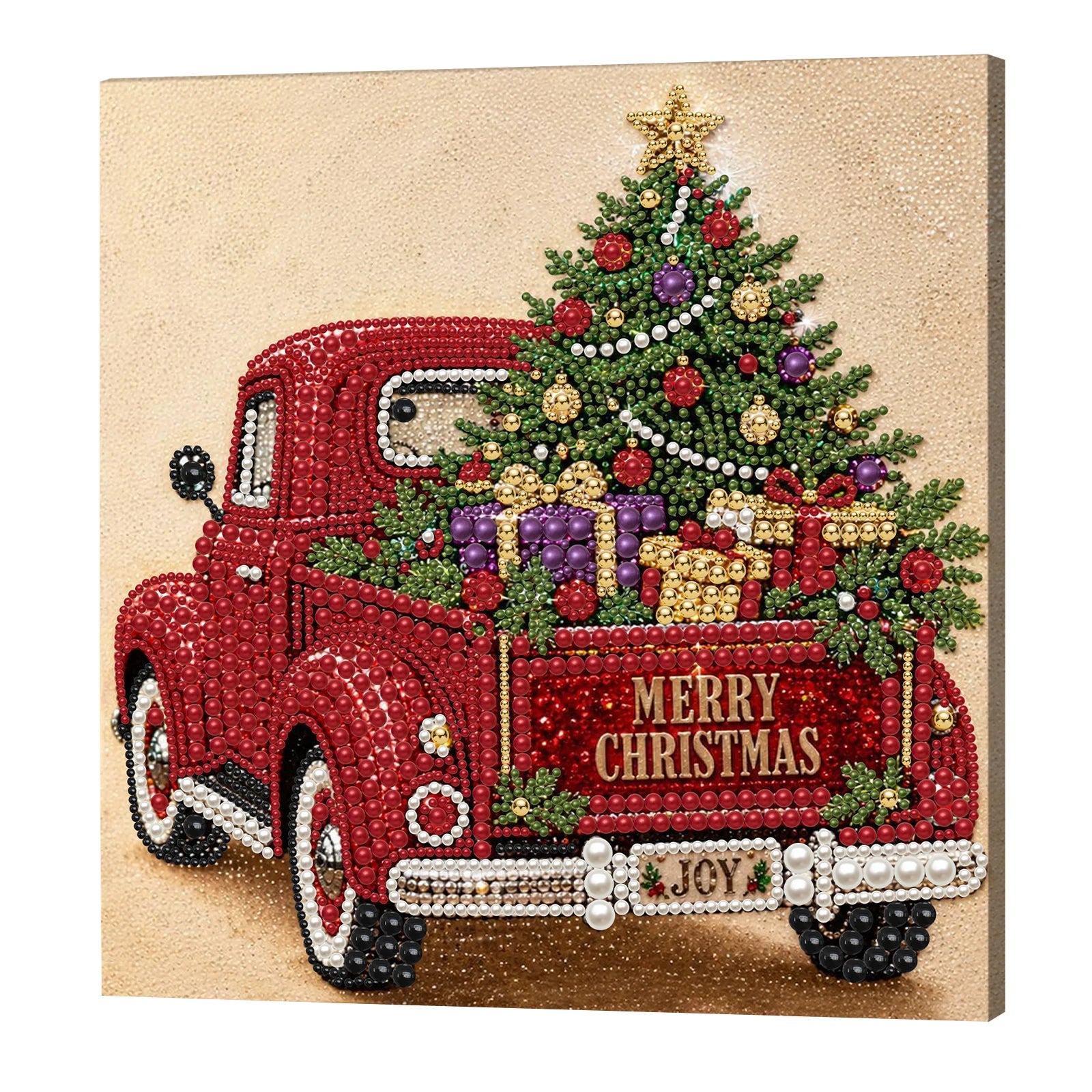 Christmas DIY Pearl Diamond Painting Kit with Frame – 30x30cm