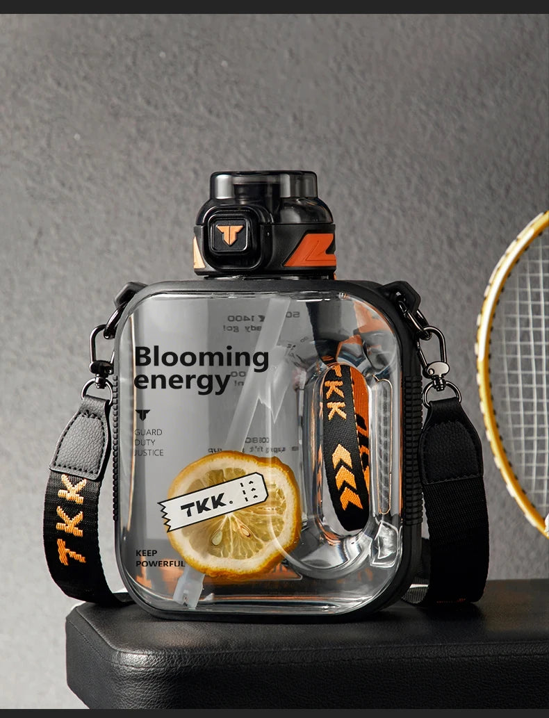 TKK Tritan Sports Water Bottle with Carry Strap – 1L / 1.6L / 2L