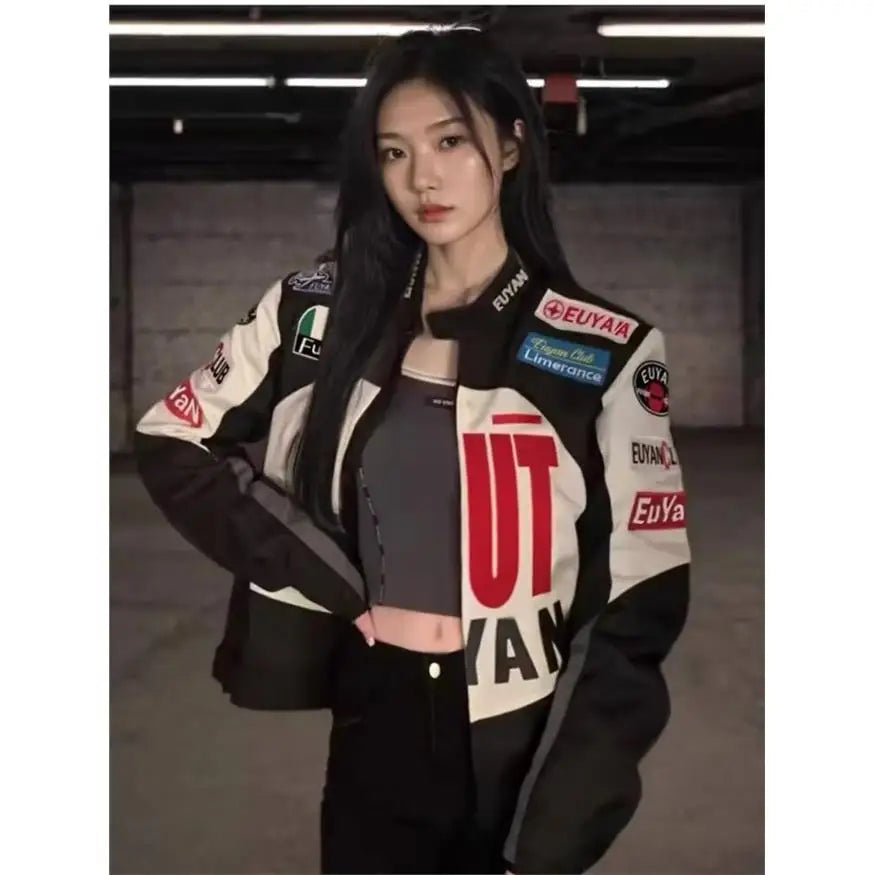 Unisex American Retro Racing Baseball Jacket