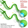 Rechargeable Smart Rolling Cat Ball Toy with Interactive Faux Tail