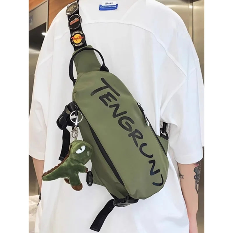 Men’s Oxford Cloth Crossbody Sling Bag