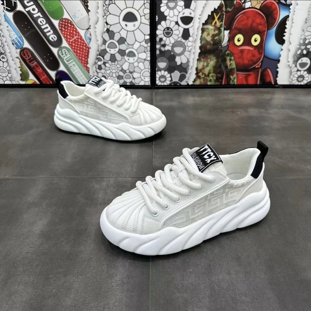 Men’s Breathable Chunky Sneakers – Thick Sole Casual Dad Shoes