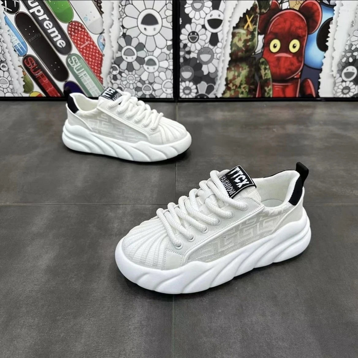 Men’s Breathable Chunky Sneakers – Thick Sole Casual Dad Shoes