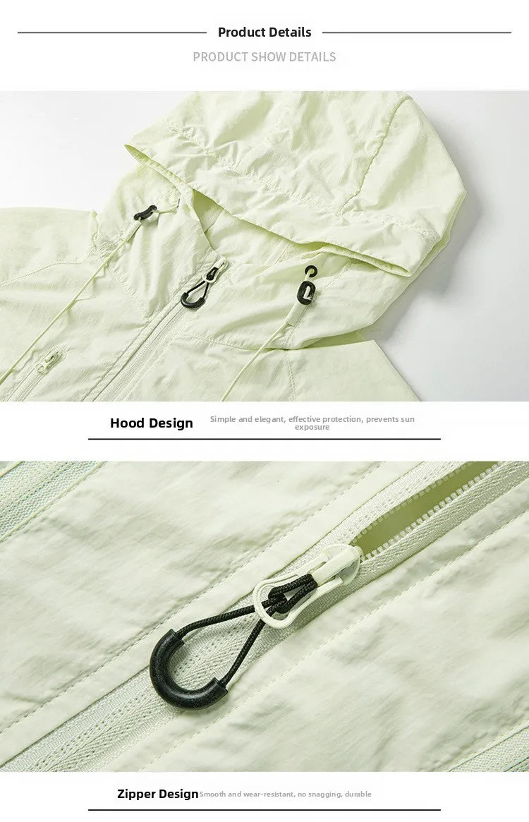 Unisex UPF50+ Hooded Sun Protection Jacket