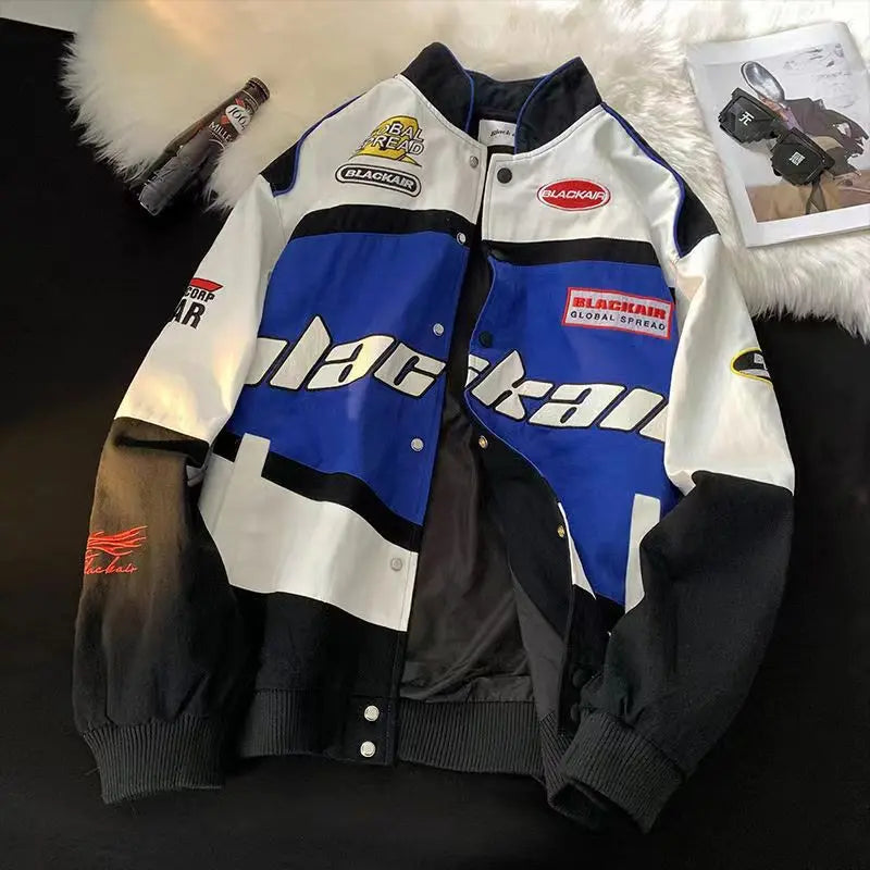 Unisex American Retro Racing Baseball Jacket