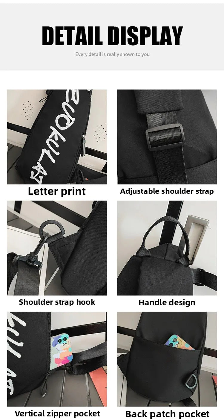 Men’s Oxford Cloth Crossbody Sling Bag