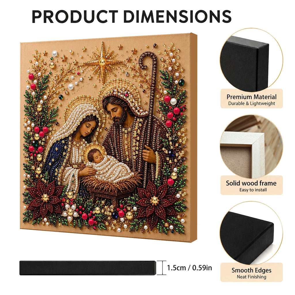 Christmas DIY Pearl Diamond Painting Kit with Frame – 30x30cm