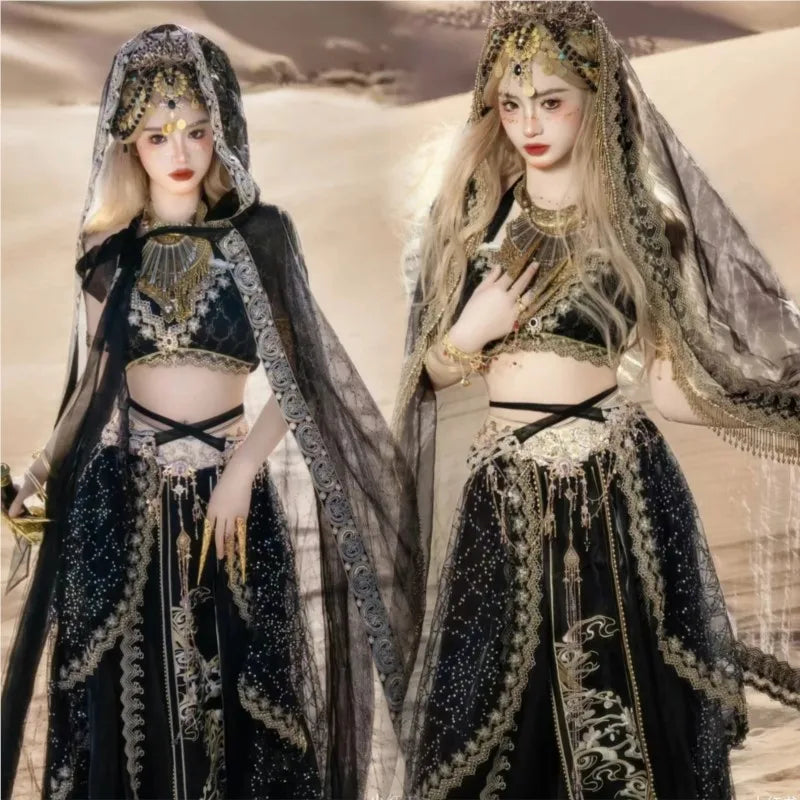 Women’s Chinese Ethnic Dance Costume Set – Xishuangbanna-Inspired Photo Outfit