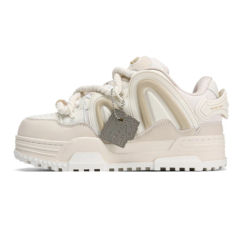 Women's Retro Blue Chunky Platform Sneakers