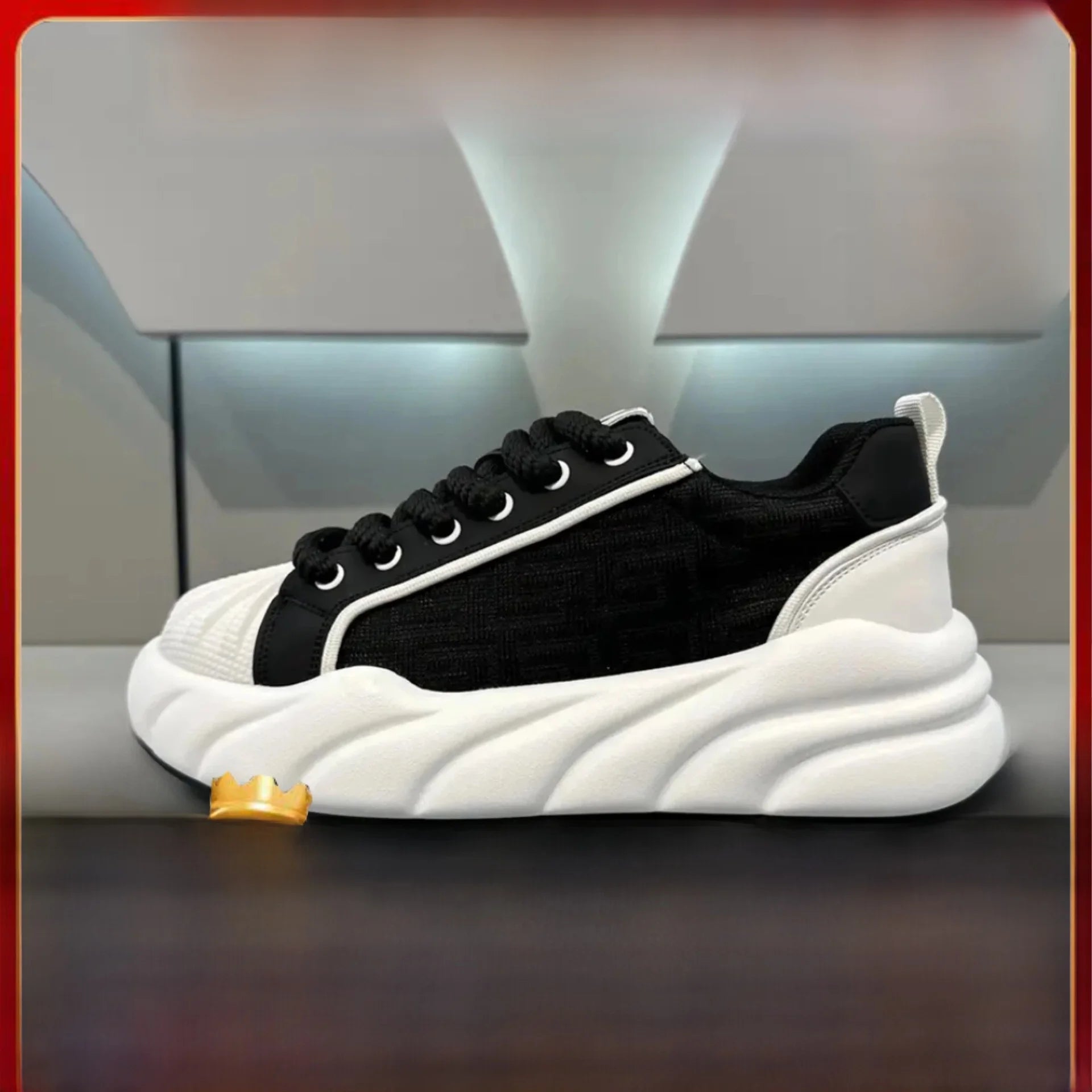 Men’s Breathable Chunky Sneakers – Thick Sole Casual Dad Shoes
