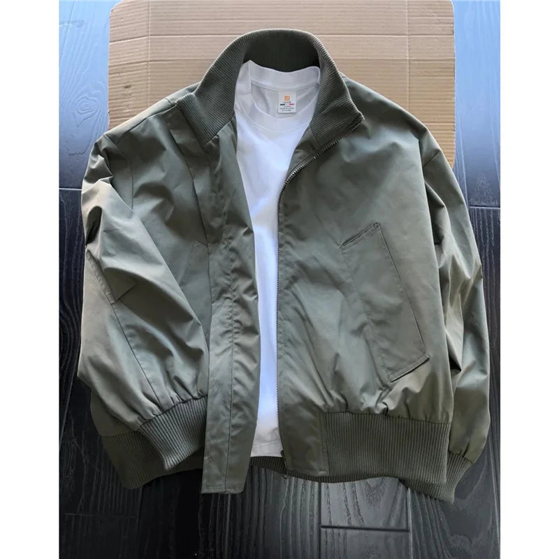 Men’s American Retro Brown Pilot Bomber Jacket