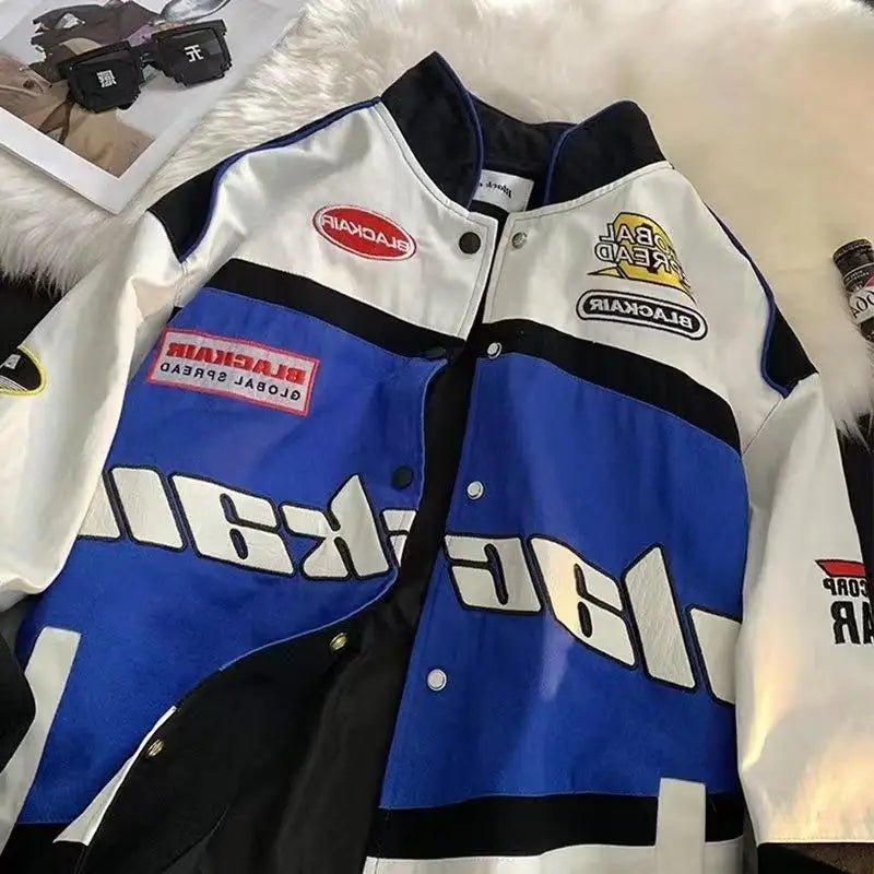 Unisex American Retro Racing Baseball Jacket