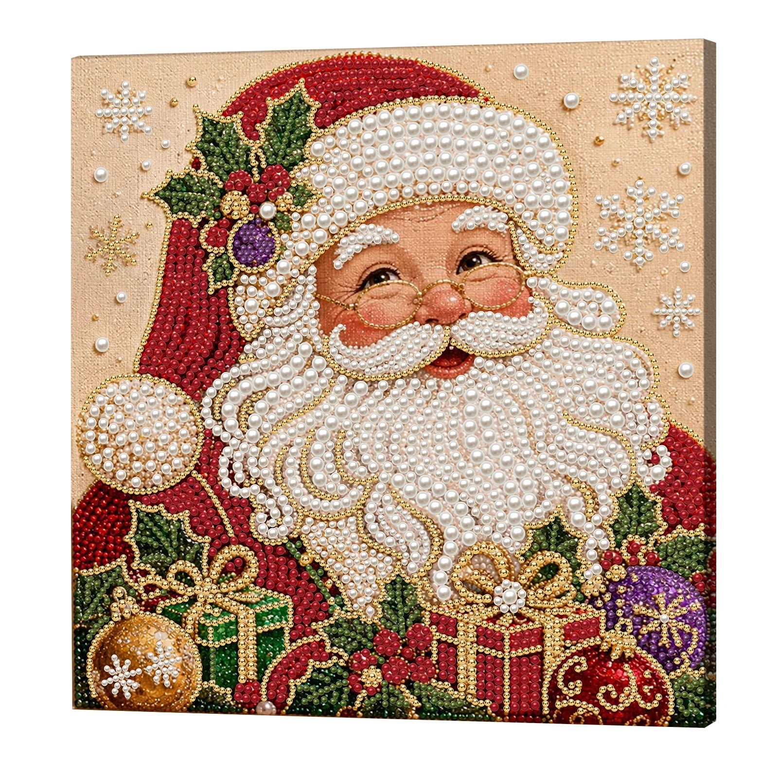 Christmas DIY Pearl Diamond Painting Kit with Frame – 30x30cm