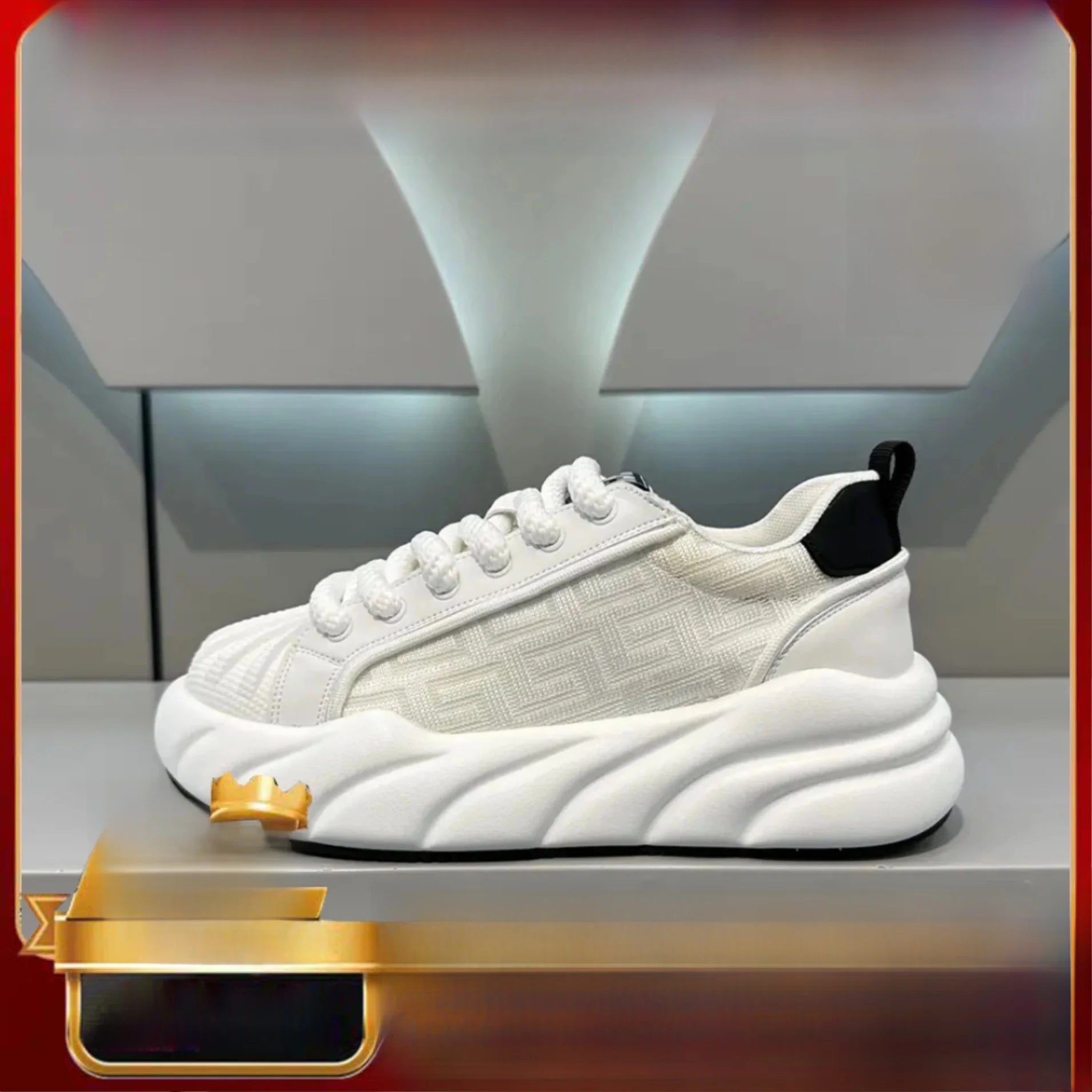 Men’s Breathable Chunky Sneakers – Thick Sole Casual Dad Shoes