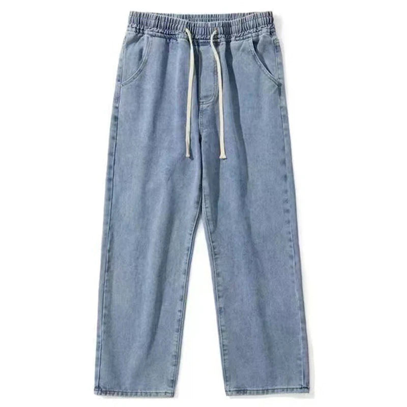 Men’s Vintage Graphic Loose-Fit Denim Cargo Jeans