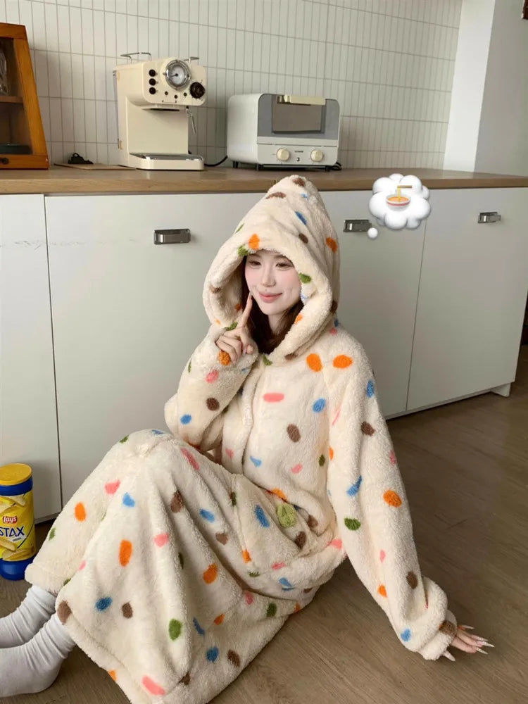 Women's Cozy Striped Coral Fleece Pajama Set