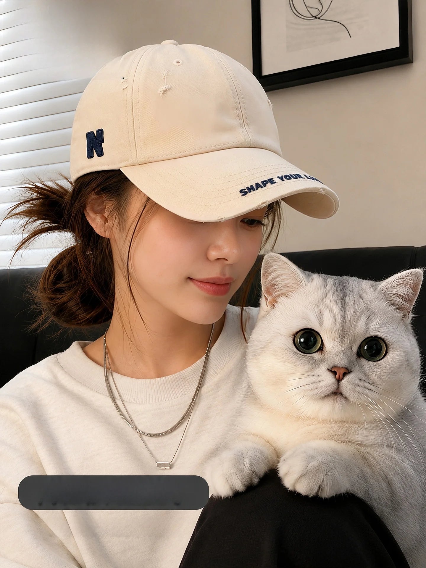 Women’s Vintage Wide Brim High Crown Baseball Cap