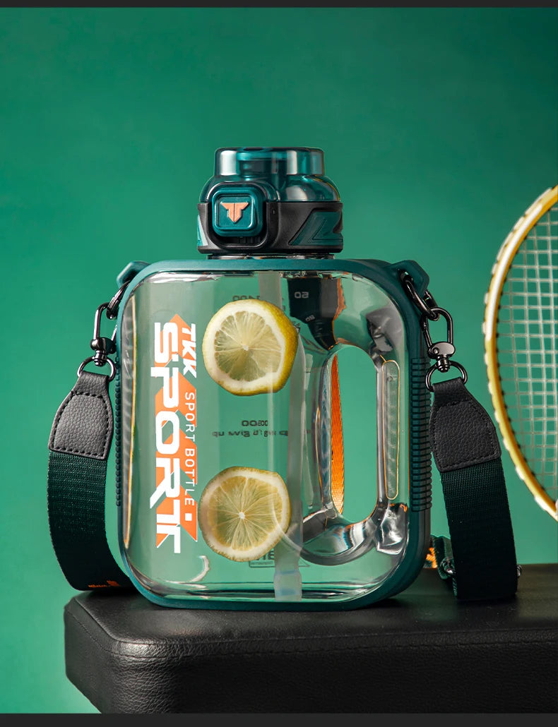 TKK Tritan Sports Water Bottle with Carry Strap – 1L / 1.6L / 2L