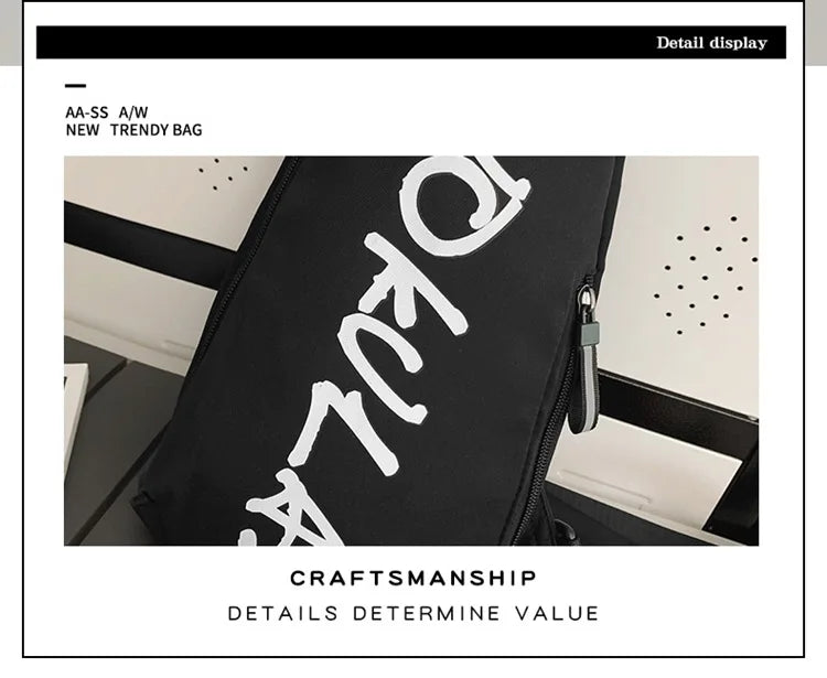 Men’s Oxford Cloth Crossbody Sling Bag