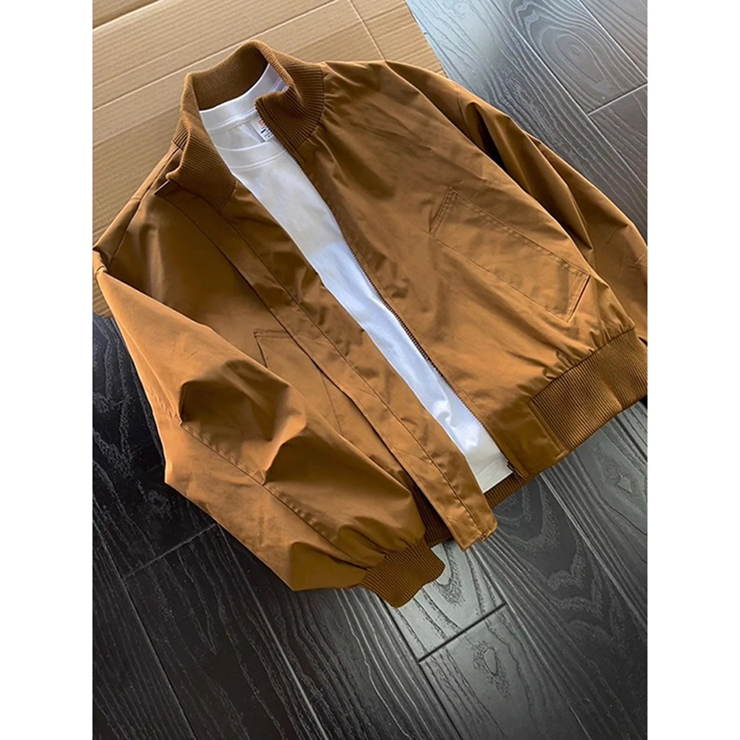 Men’s American Retro Brown Pilot Bomber Jacket