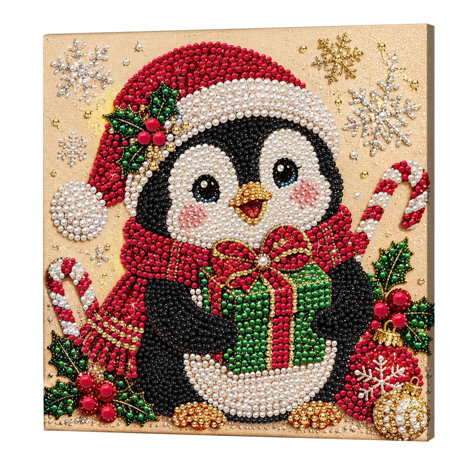 Christmas DIY Pearl Diamond Painting Kit with Frame – 30x30cm
