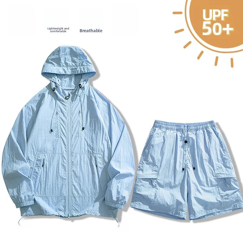 Unisex UPF50+ Hooded Sun Protection Jacket