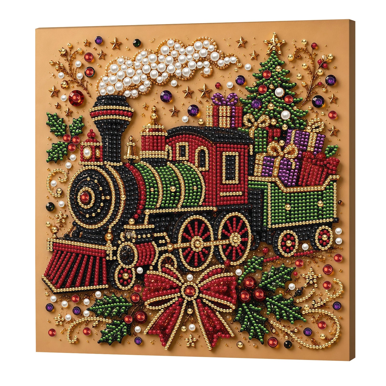 Christmas DIY Pearl Diamond Painting Kit with Frame – 30x30cm