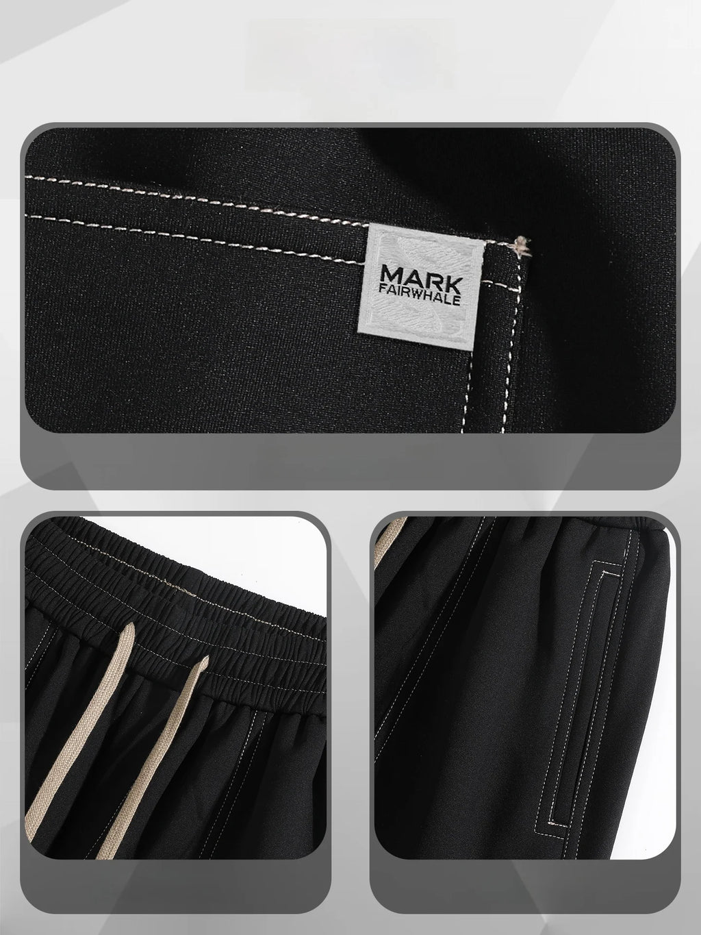 Men’s Lightweight Wide Leg Drawstring Casual Pants