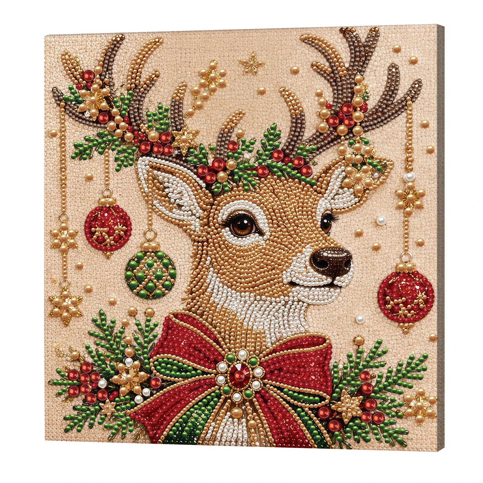 Christmas DIY Pearl Diamond Painting Kit with Frame – 30x30cm
