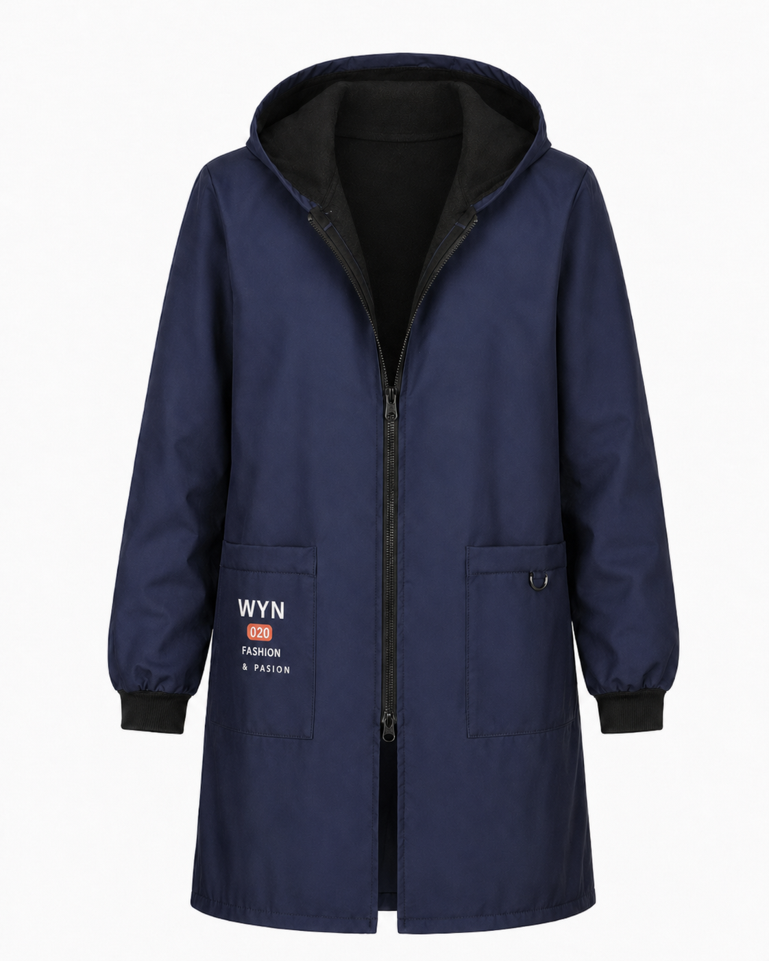 Unisex Longline Hooded Parka – Water-Resistant Urban Outerwear