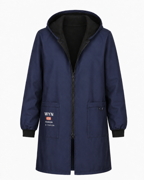 Unisex Longline Hooded Parka – Water-Resistant Urban Outerwear